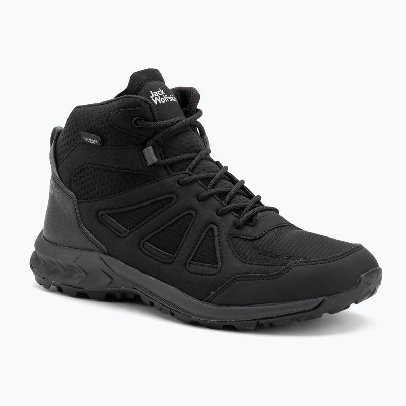 Férfi Jack Wolfskin Woodland 2 Texapore Mid fekete túracipő