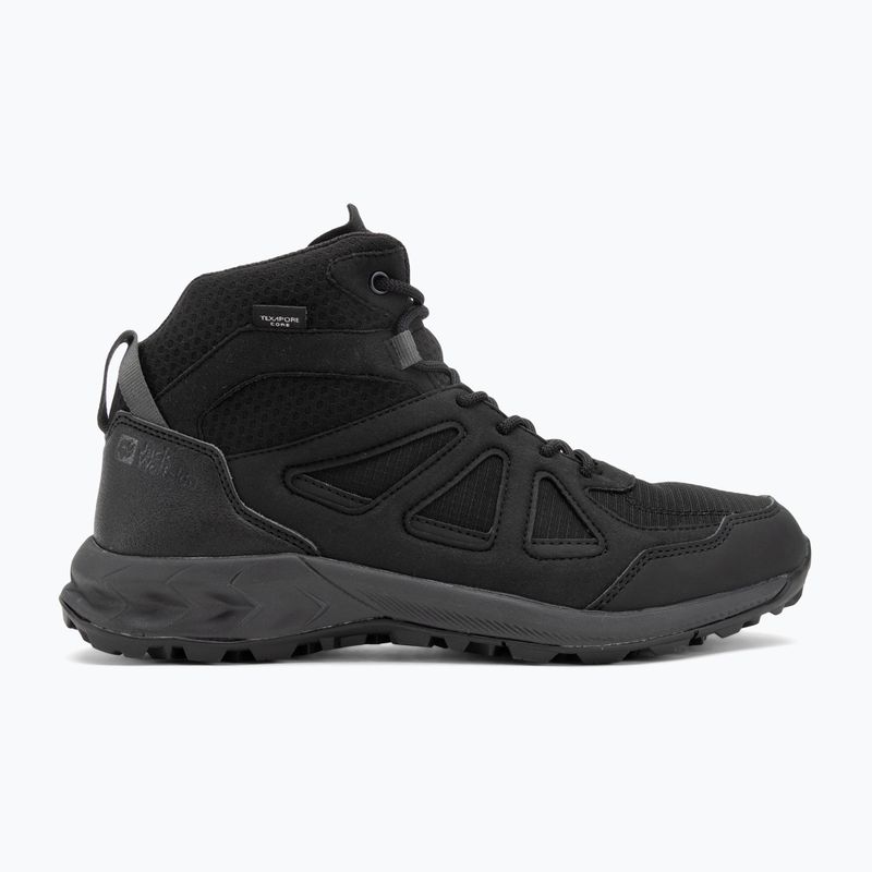 Férfi Jack Wolfskin Woodland 2 Texapore Mid fekete túracipő 2