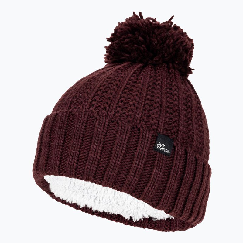 Női téli sapka Jack Wolfskin Highloft Knit Beanie boysenberry 3