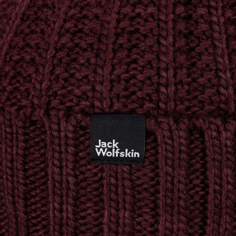 Női téli sapka Jack Wolfskin Highloft Knit Beanie boysenberry 4