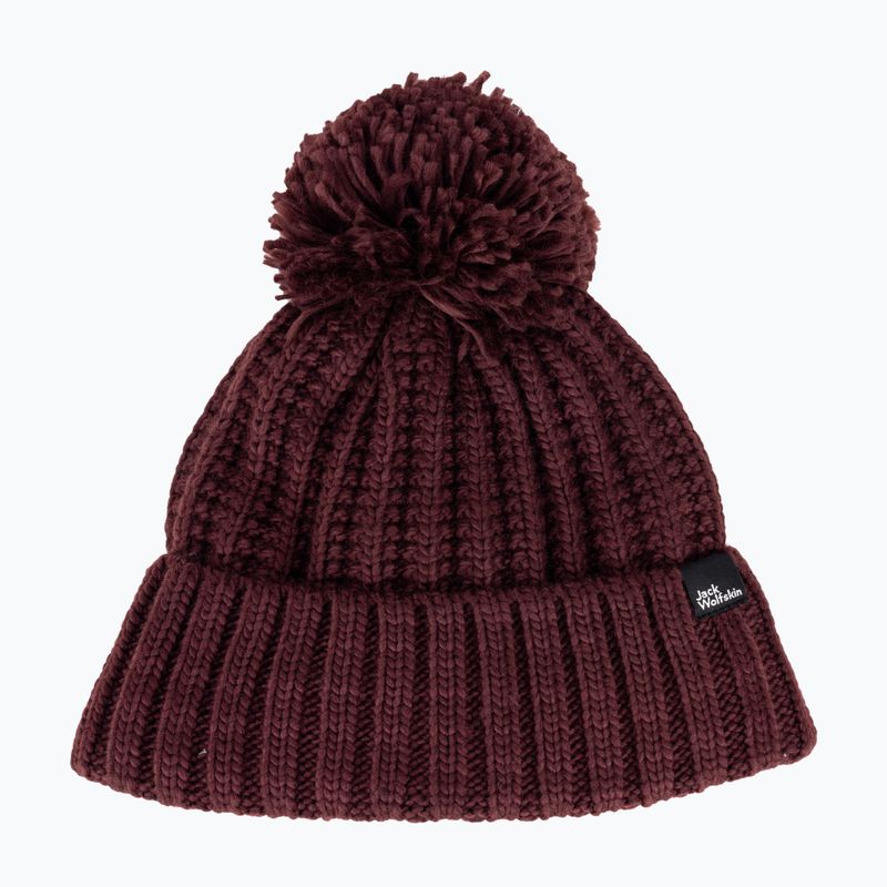 Női téli sapka Jack Wolfskin Highloft Knit Beanie boysenberry 5