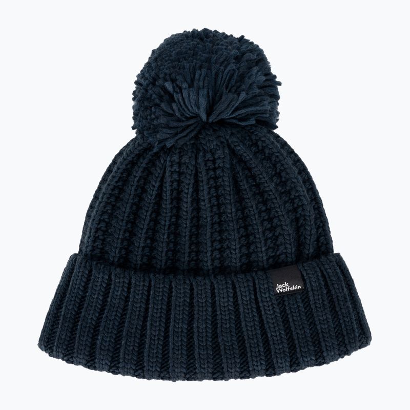 Női téli sapka Jack Wolfskin Highloft Knit Beanie éjszakai kék