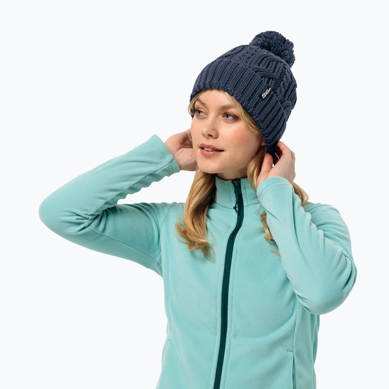 Jack Wolfskin téli sapka Pompom éjszakai kék 2