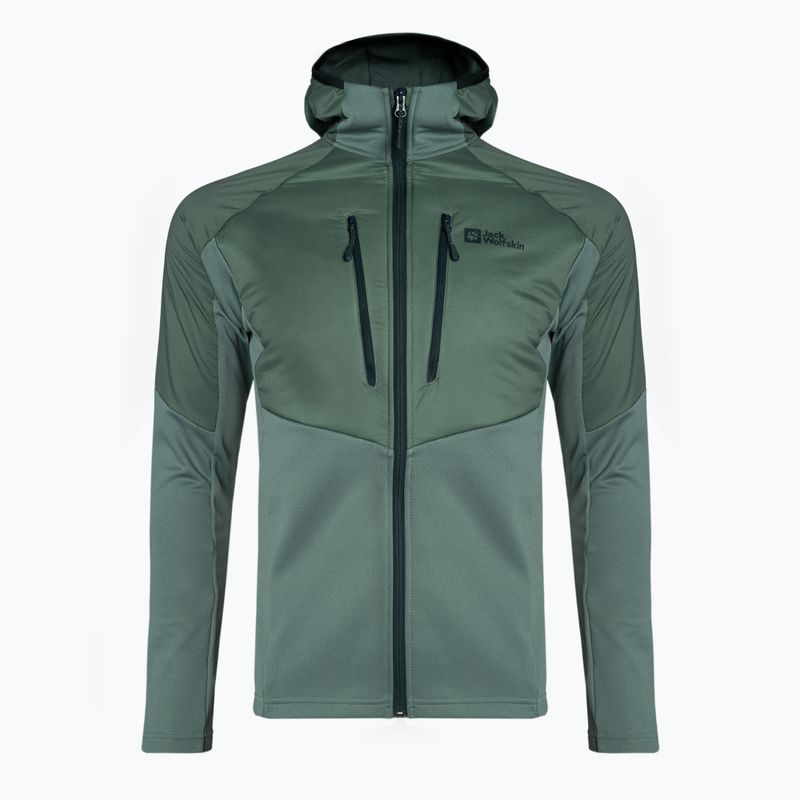 Férfi hibrid dzseki Jack Wolfskin Alpgrat Pro Ins Fz sövényzöld 5