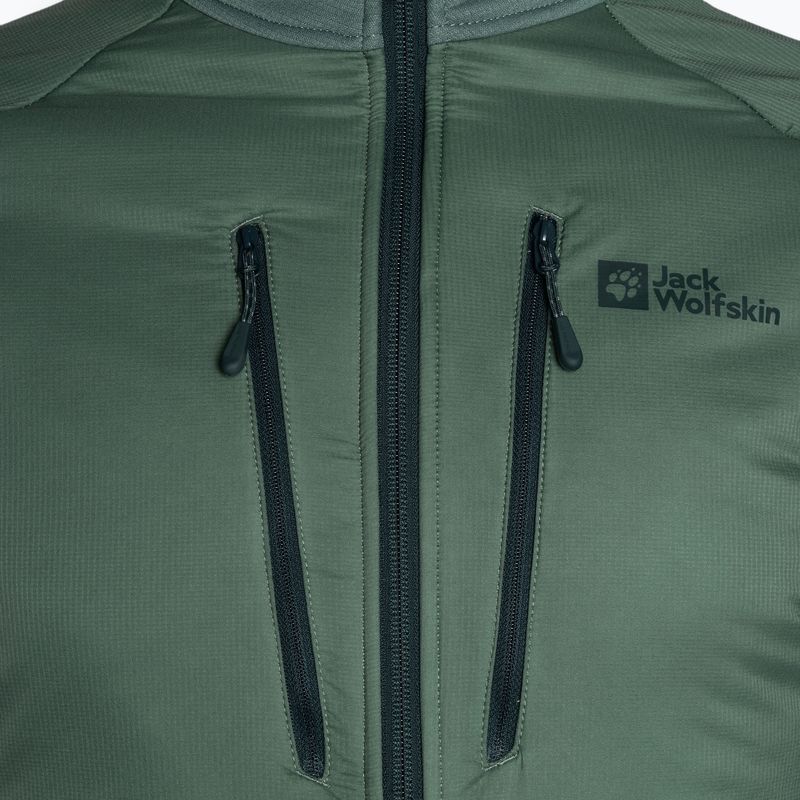 Férfi hibrid dzseki Jack Wolfskin Alpgrat Pro Ins Fz sövényzöld 7