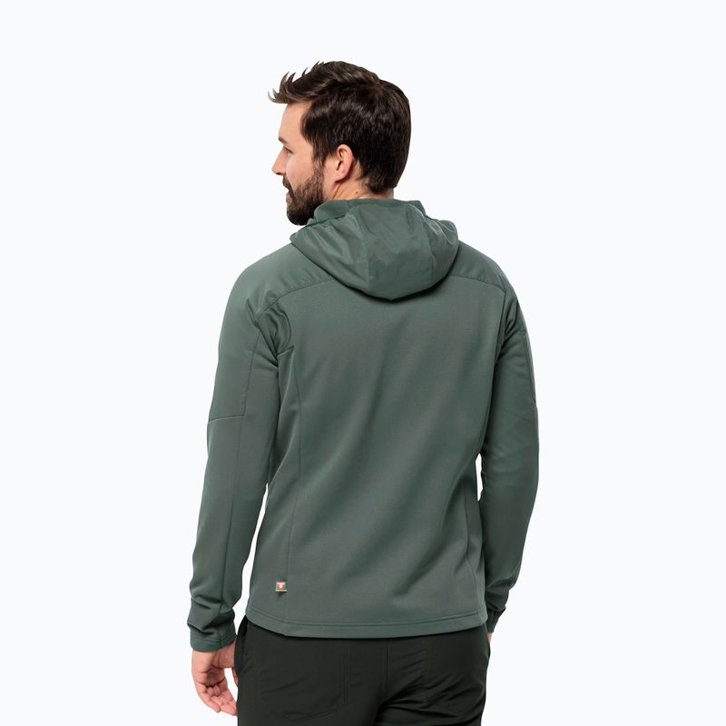 Férfi hibrid dzseki Jack Wolfskin Alpgrat Pro Ins Fz sövényzöld 2