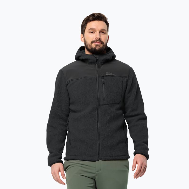 Jack Wolfskin férfi Kammweg Pile Fz fantom fleece pulóver