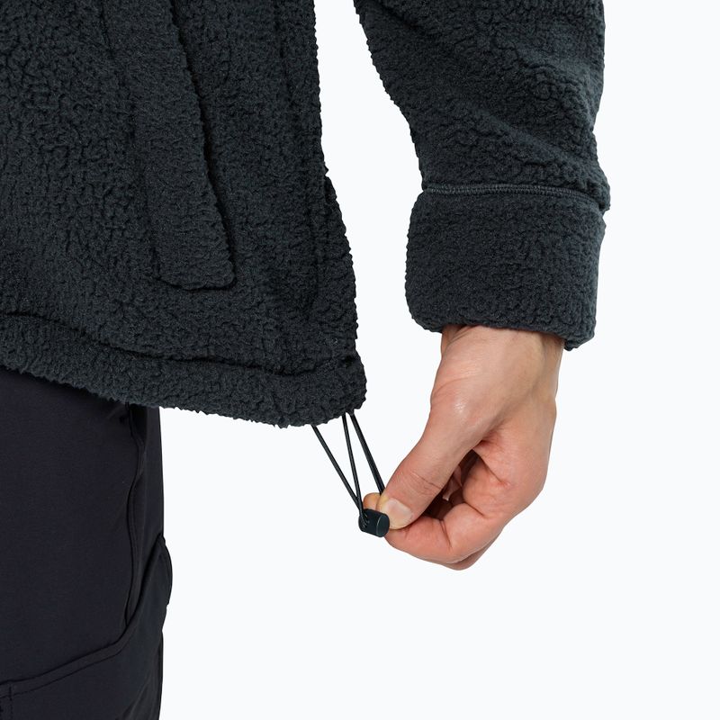 Férfi Jack Wolfskin Felslicht kapucnis fleece pulóver éjszakakék 5