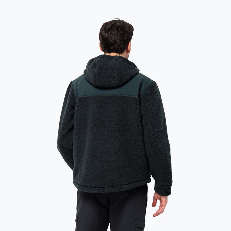 Férfi Jack Wolfskin Felslicht kapucnis fleece pulóver éjszakakék 2