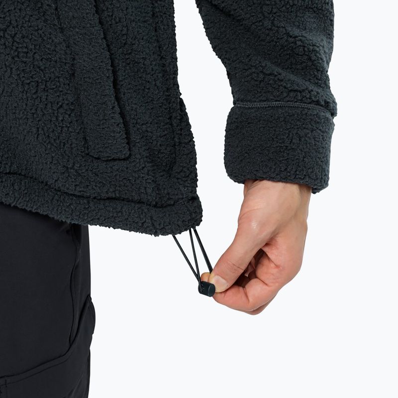 Férfi Jack Wolfskin Felslicht kapucnis fleece pulóver éjszakakék 6
