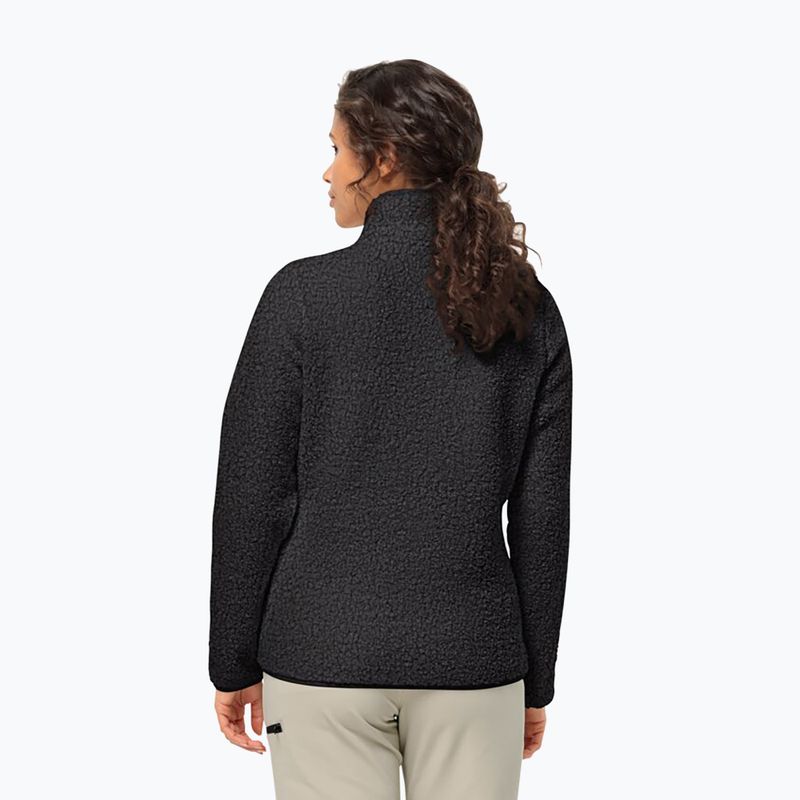 Jack Wolfskin női fleece pulóver High Curl fekete 2