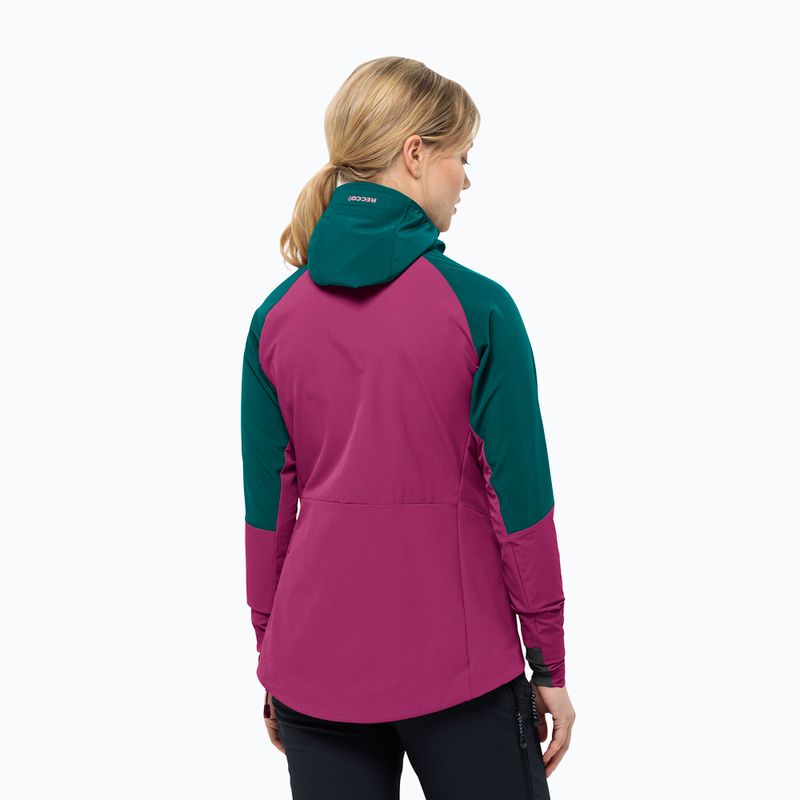 Jack Wolfskin női softshell dzseki Alpspitze Hoody tengerzöld 2