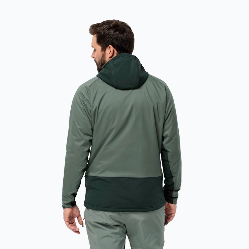 Jack Wolfskin Alpspitze Ins Hybrid Hybrid hedge zöld férfi esőkabát 2