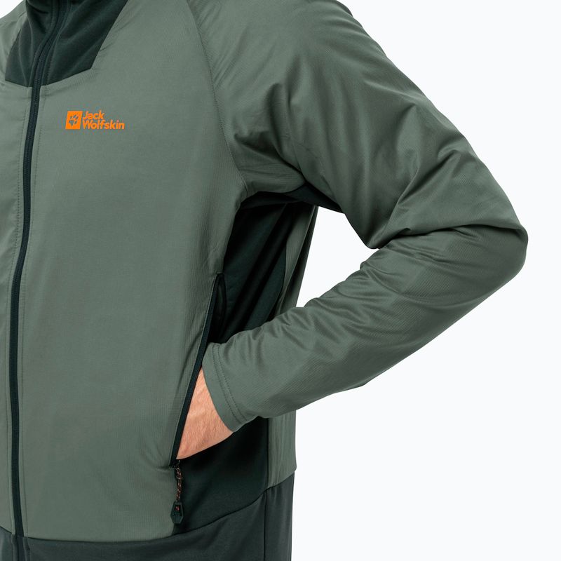 Jack Wolfskin Alpspitze Ins Hybrid Hybrid hedge zöld férfi esőkabát 5
