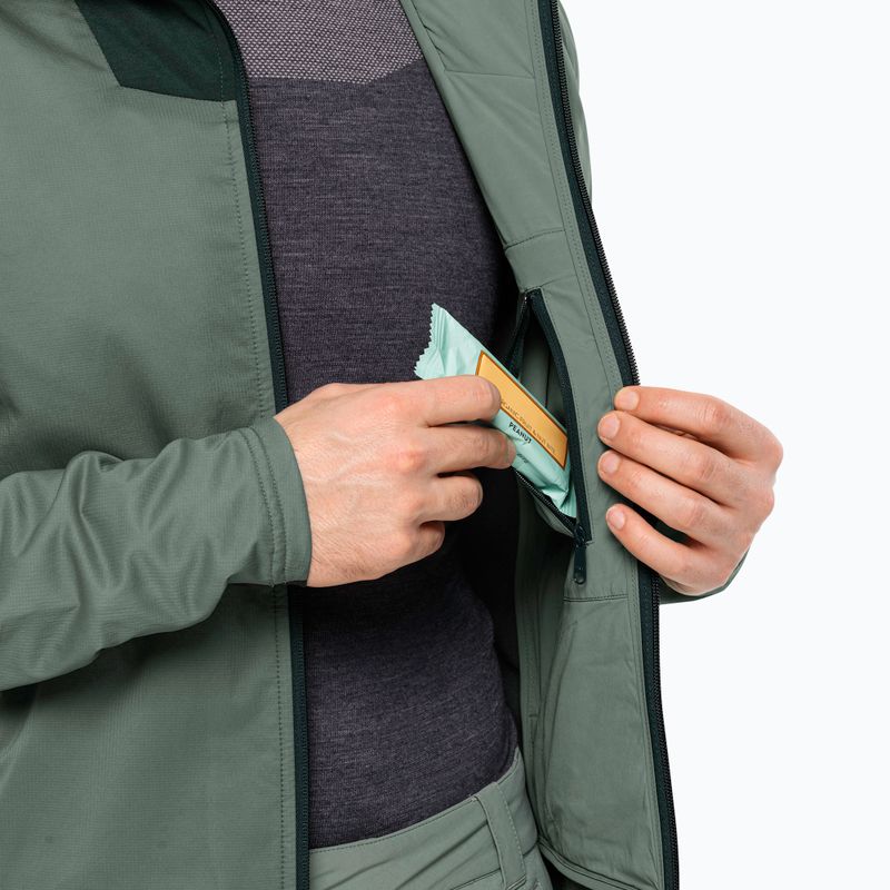 Jack Wolfskin Alpspitze Ins Hybrid Hybrid hedge zöld férfi esőkabát 6
