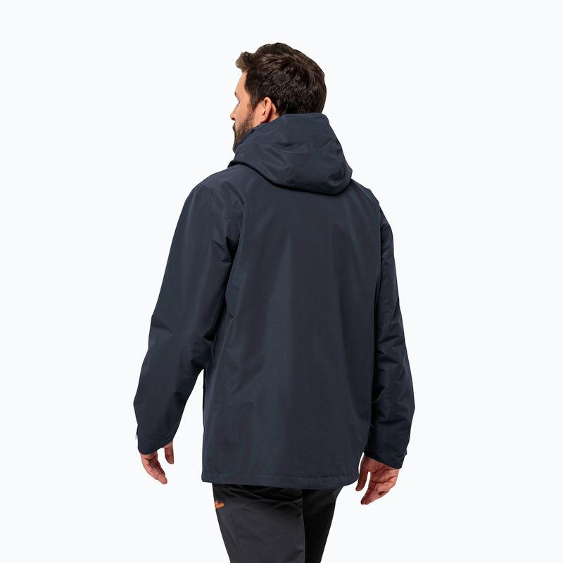 Jack Wolfskin férfi esőkabát Fernblick 2L éjszakai kék 2