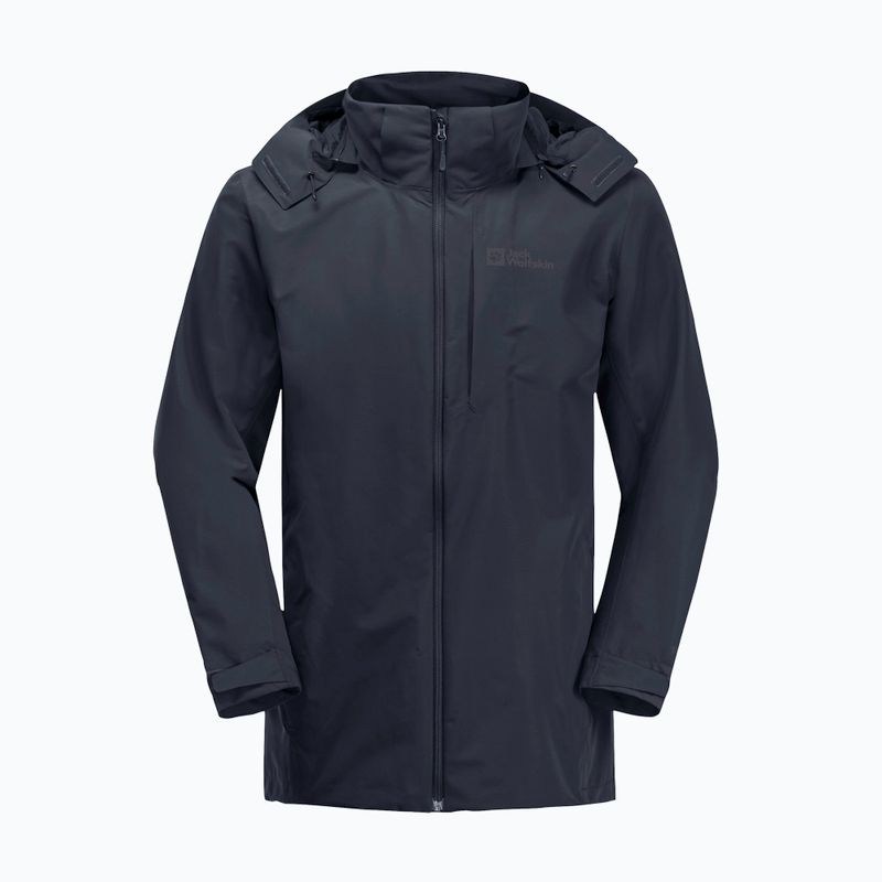 Jack Wolfskin férfi esőkabát Fernblick 2L éjszakai kék 7