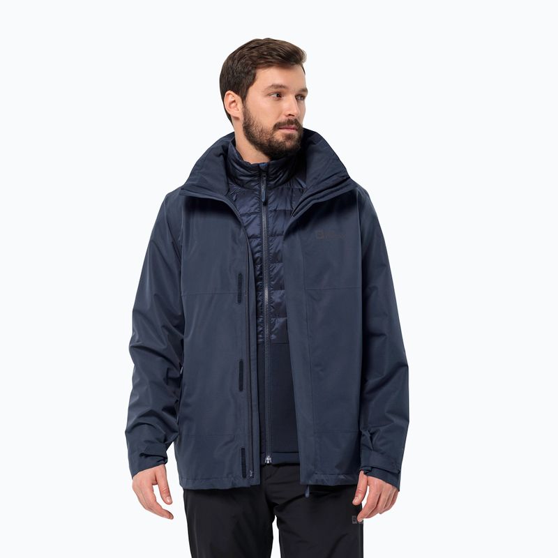 Jack Wolfskin férfi esőkabát Feldberg Luntal 3in1 éjkék