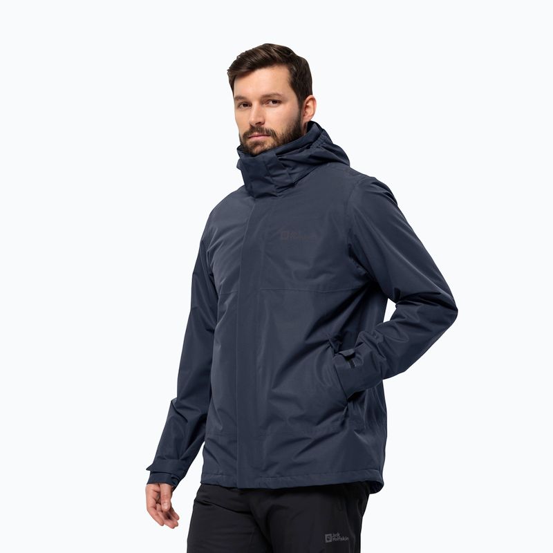 Jack Wolfskin férfi esőkabát Feldberg Luntal 3in1 éjkék 2