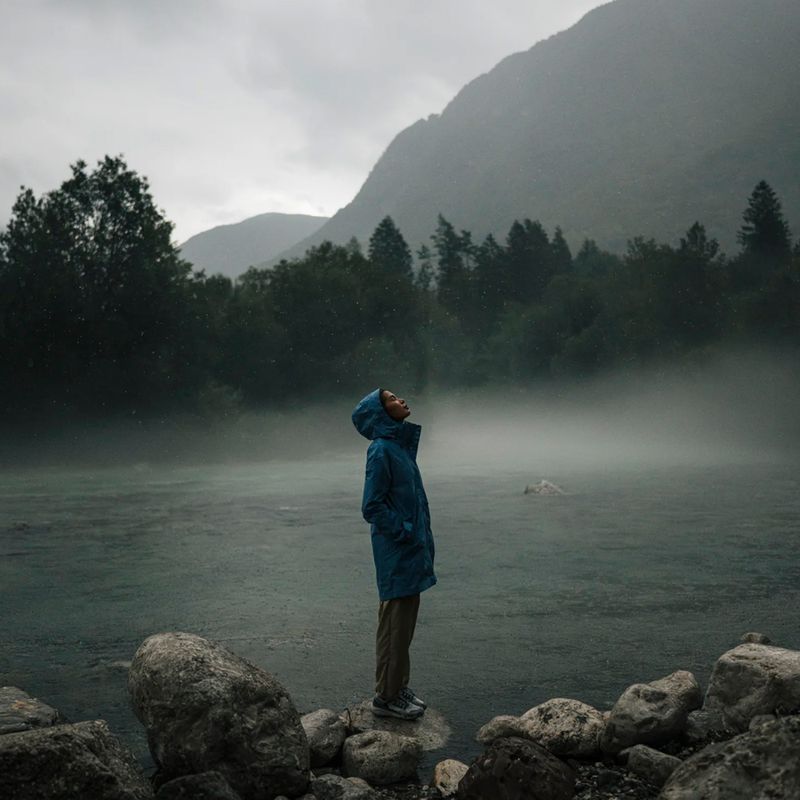 Női esőkabát  Jack Wolfskin Cape West Coat elemental blue 10