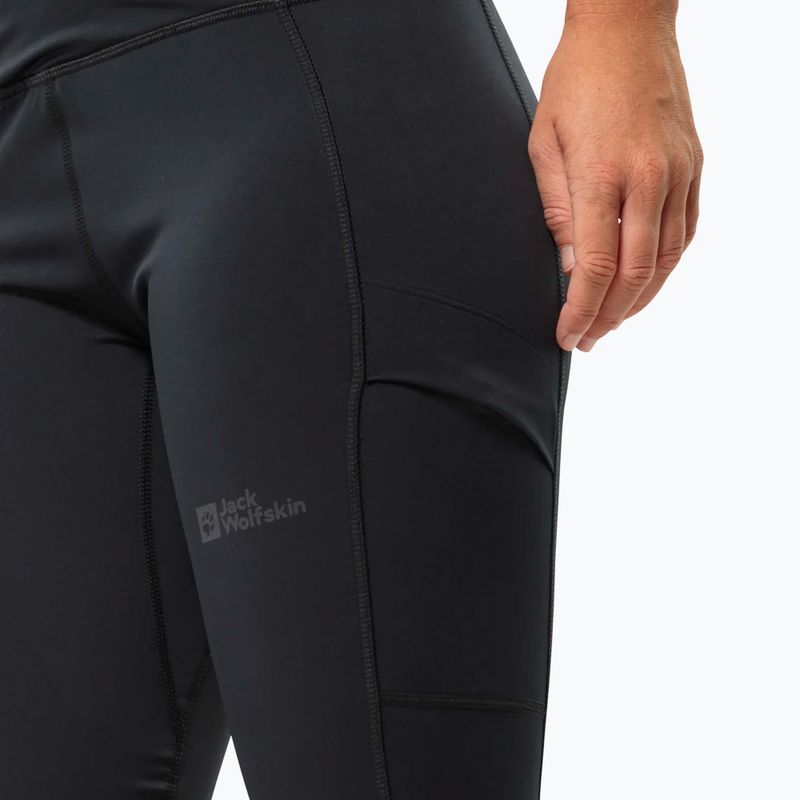 Jack Wolfskin női trekking nadrág Kammweg Tights fekete 4