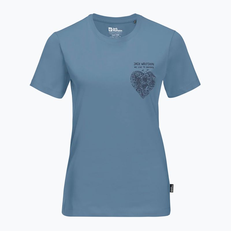 női póló Jack Wolfskin Discover Heart elemental blue 4
