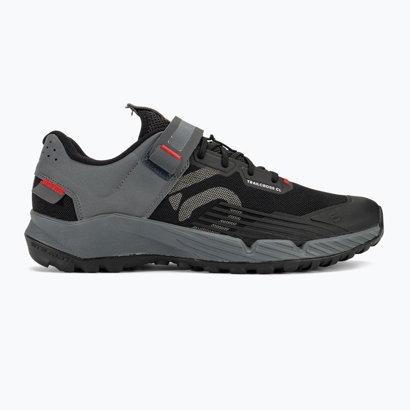 Férfi MTB kerékpáros cipő adidas FIVE TEN Trailcross Clip A mag fekete/szürke három/piros 2
