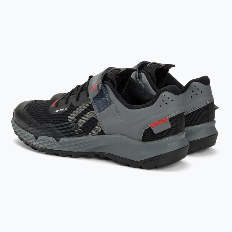 Férfi MTB kerékpáros cipő adidas FIVE TEN Trailcross Clip A mag fekete/szürke három/piros 5