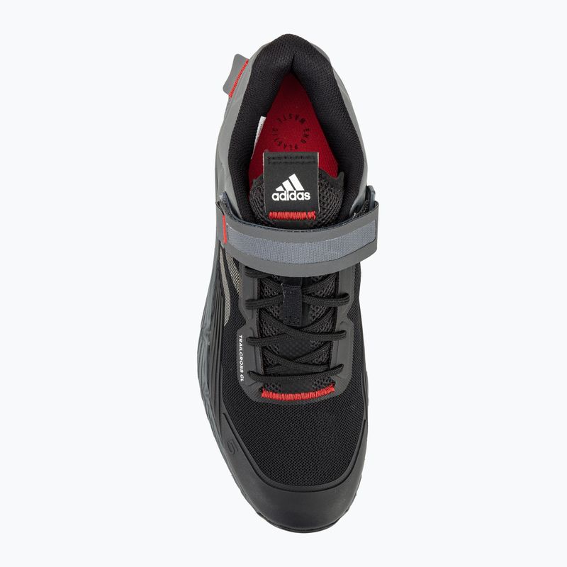 Férfi MTB kerékpáros cipő adidas FIVE TEN Trailcross Clip A mag fekete/szürke három/piros 8
