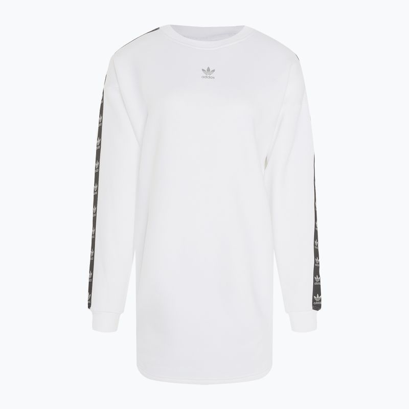 Női ruha adidas Crew hosszú ujjú ruha fehér