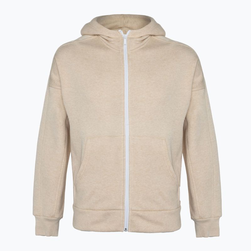 Női adidas Studio Lounge Fleece Fleece Full Zip pulóver botanic beige mel