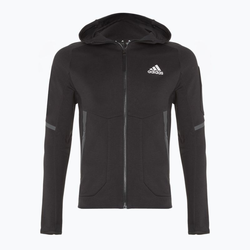 Férfi adidas Designed For Gameday Full Zip pulóver fekete