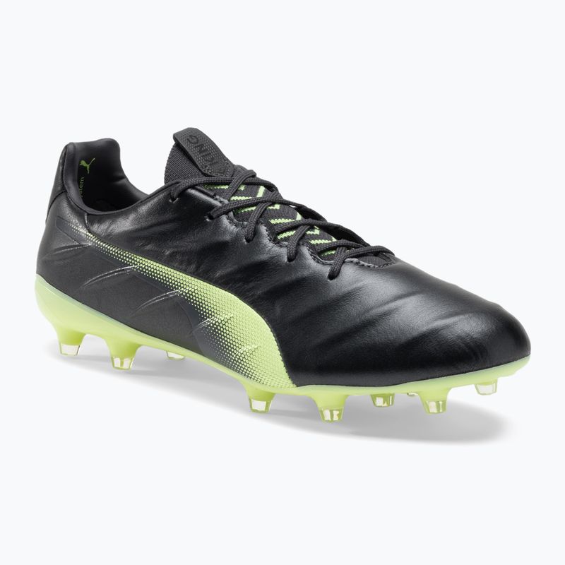 PUMA King Platinum 21 FG/AG férfi futballcipő fekete-zöld 106478 05