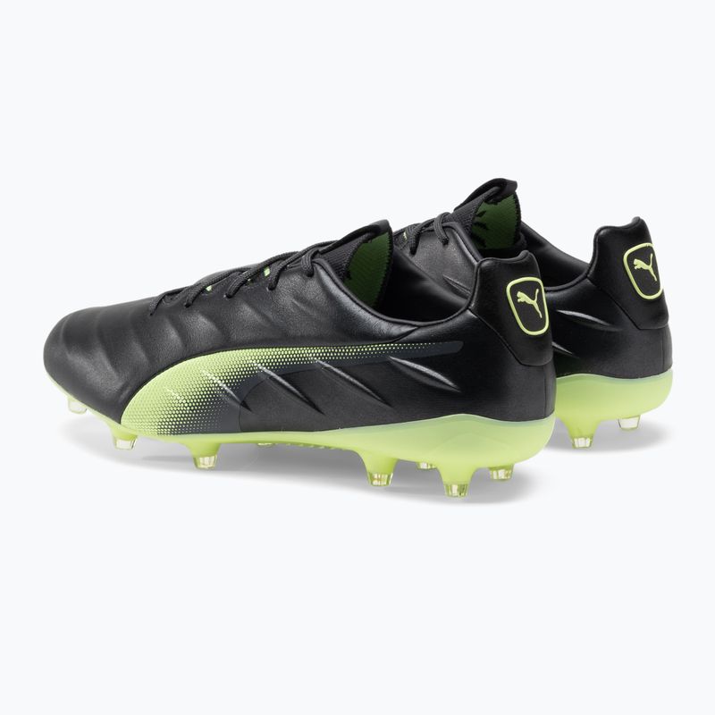 PUMA King Platinum 21 FG/AG férfi futballcipő fekete-zöld 106478 05 3