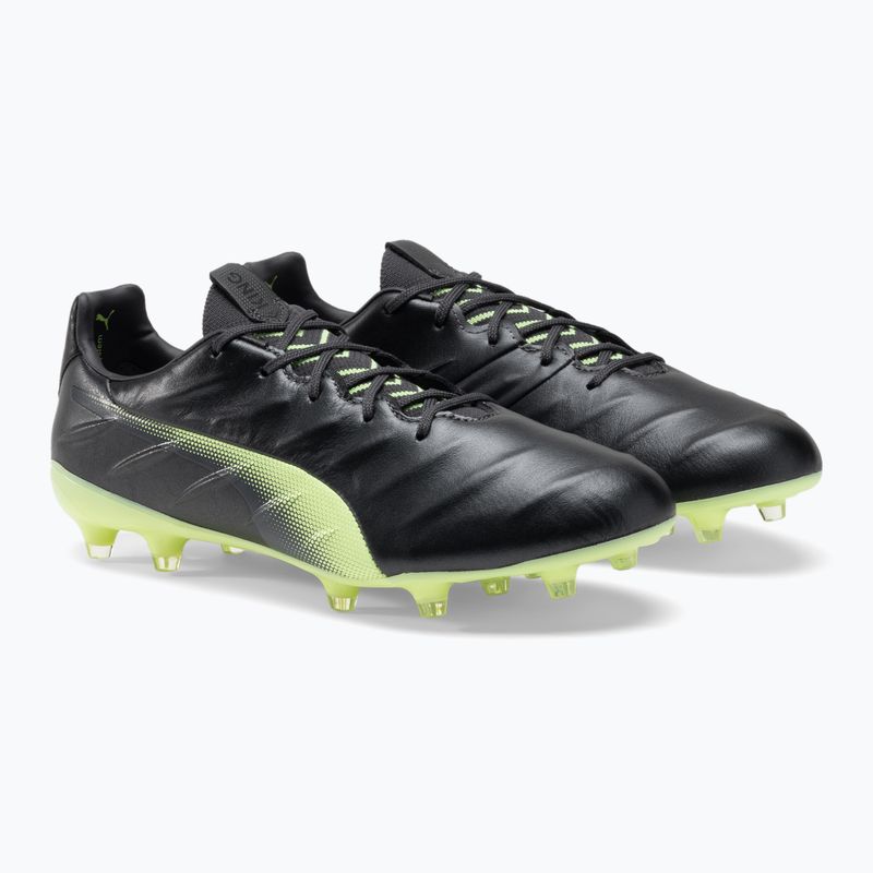 PUMA King Platinum 21 FG/AG férfi futballcipő fekete-zöld 106478 05 4