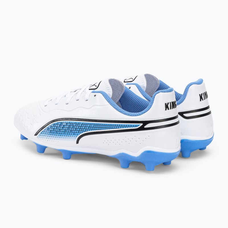 PUMA King Match FG/AG gyermek futballcipő fehér 107266 01 3