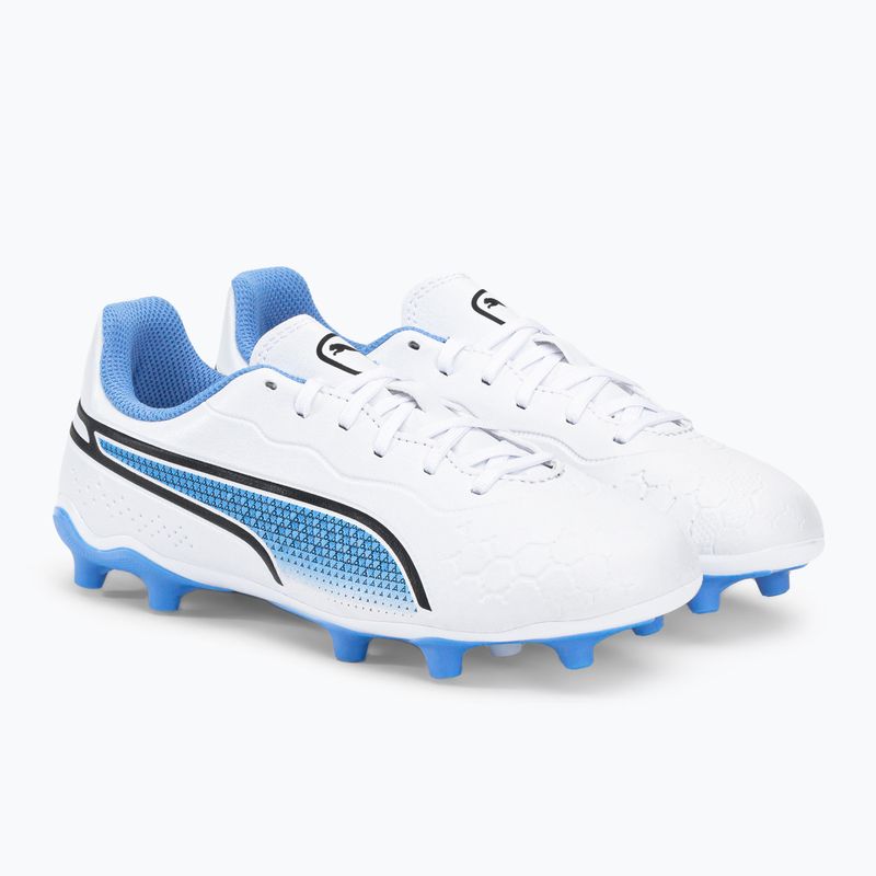 PUMA King Match FG/AG gyermek futballcipő fehér 107266 01 4