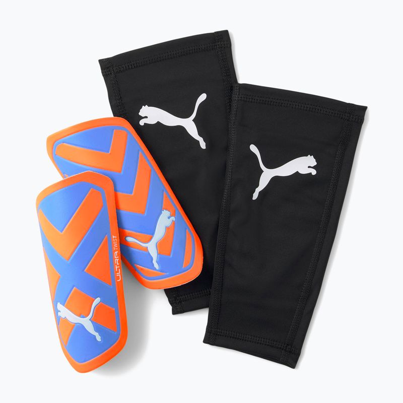 PUMA Ultra Twist Sleeve sípcsontvédő ultra narancssárga/kék csillogás