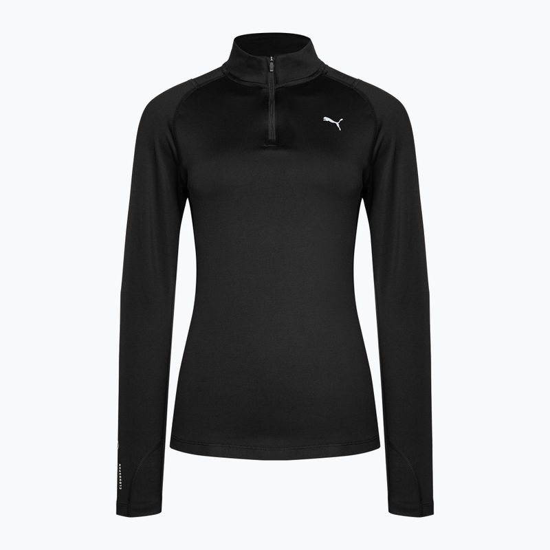 Női futó póló PUMA Run Cloudspun 1/2 Zip fekete 523287 01