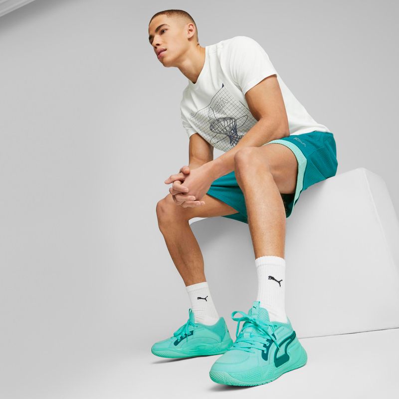 Férfi kosárlabda cipő PUMA Court Rider elektromos borsmenta/zöld lagúna 15