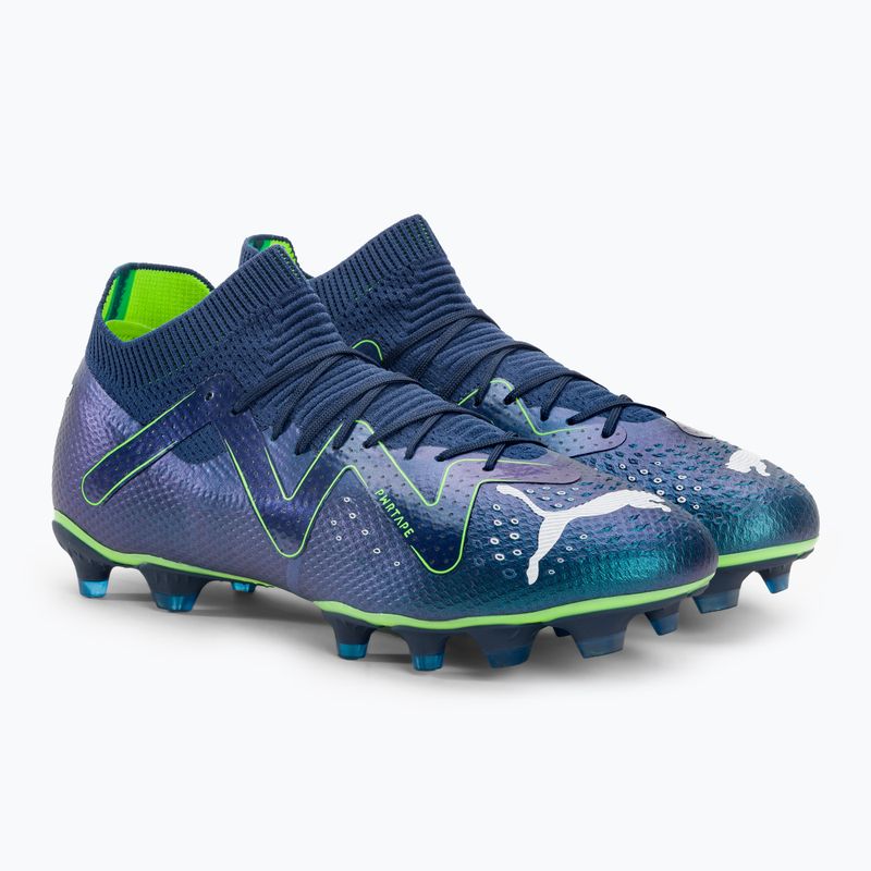 PUMA Future Pro FG/AG férfi futballcipő perzsa kék/puma fehér/pro zöld 4