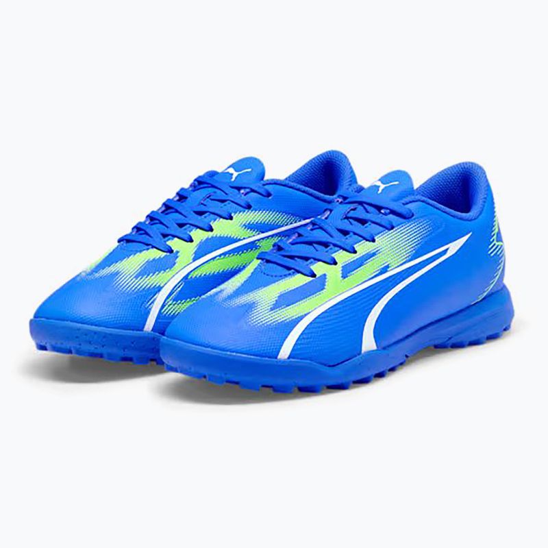 PUMA Ultra Play TT Jr gyermek focicipő ultra kék/puma fehér/pro zöld 8