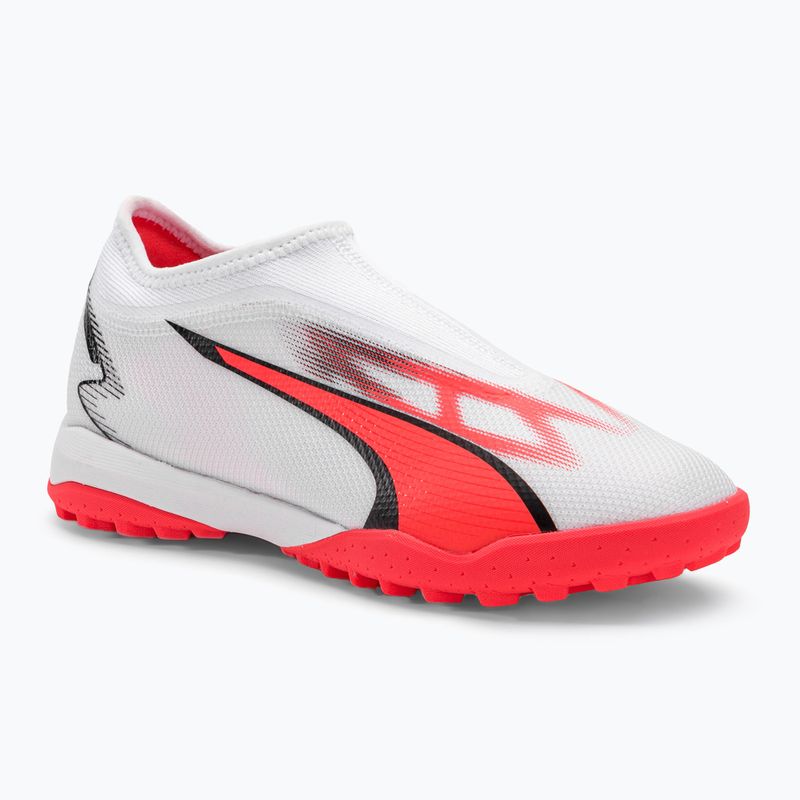 PUMA Ultra Match Ll TT + Mid Jr gyermek focicipő puma fehér/puma fekete/tűz orchidea