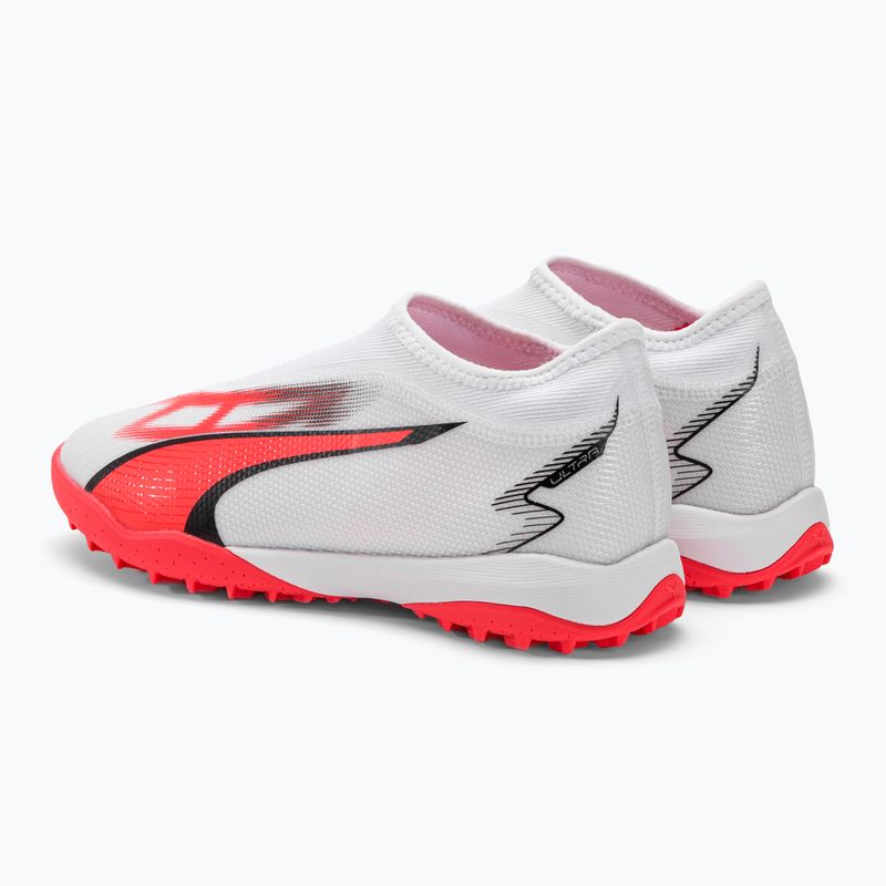 PUMA Ultra Match Ll TT + Mid Jr gyermek focicipő puma fehér/puma fekete/tűz orchidea 3