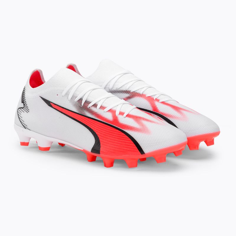 PUMA Ultra Match FG/AG férfi futballcipő puma fehér/puma fekete/tűz orchidea 4