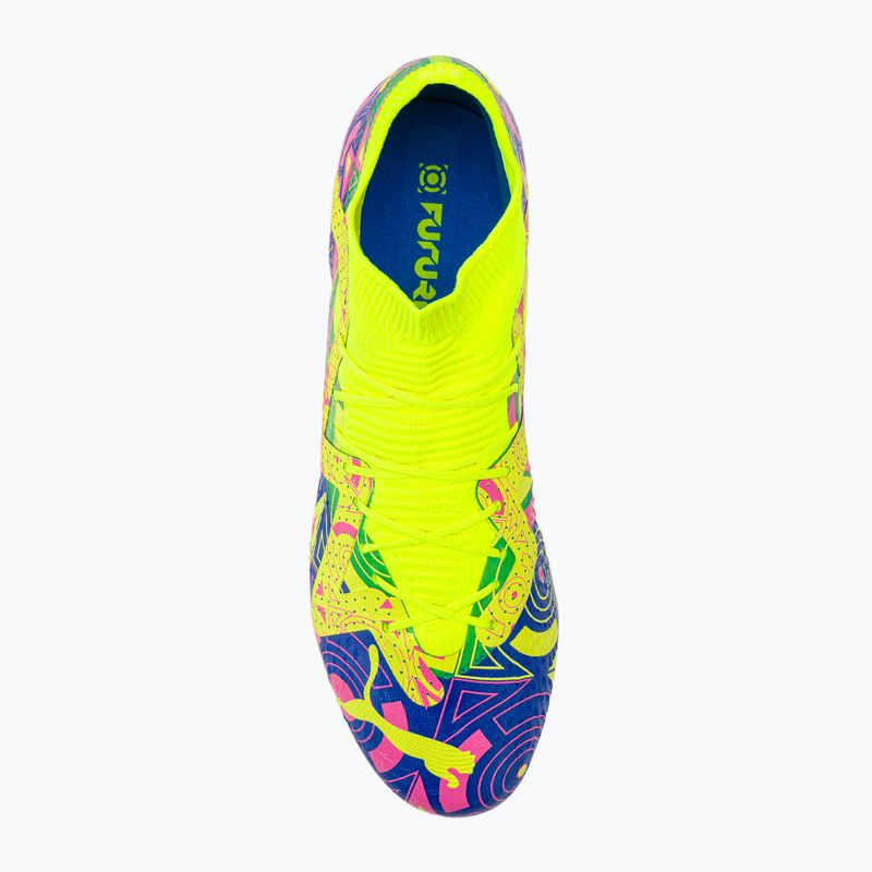 PUMA Future Match Energy FG/AG férfi futballcipő ultrakék/sárga riasztás/világító rózsaszín 6