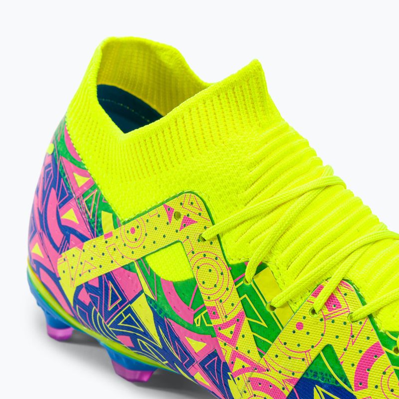 PUMA Future Match Energy FG/AG férfi futballcipő ultrakék/sárga riasztás/világító rózsaszín 8