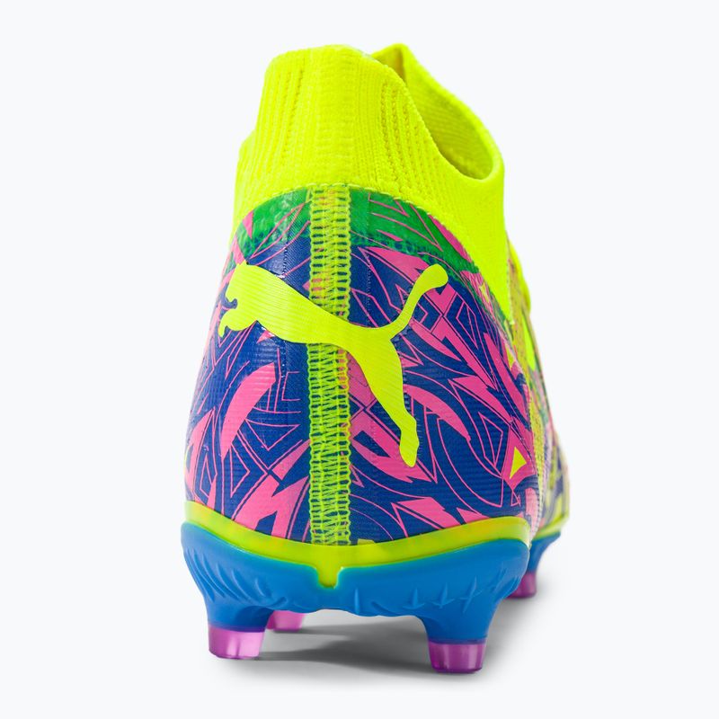 PUMA Future Match Energy FG/AG férfi futballcipő ultrakék/sárga riasztás/világító rózsaszín 9