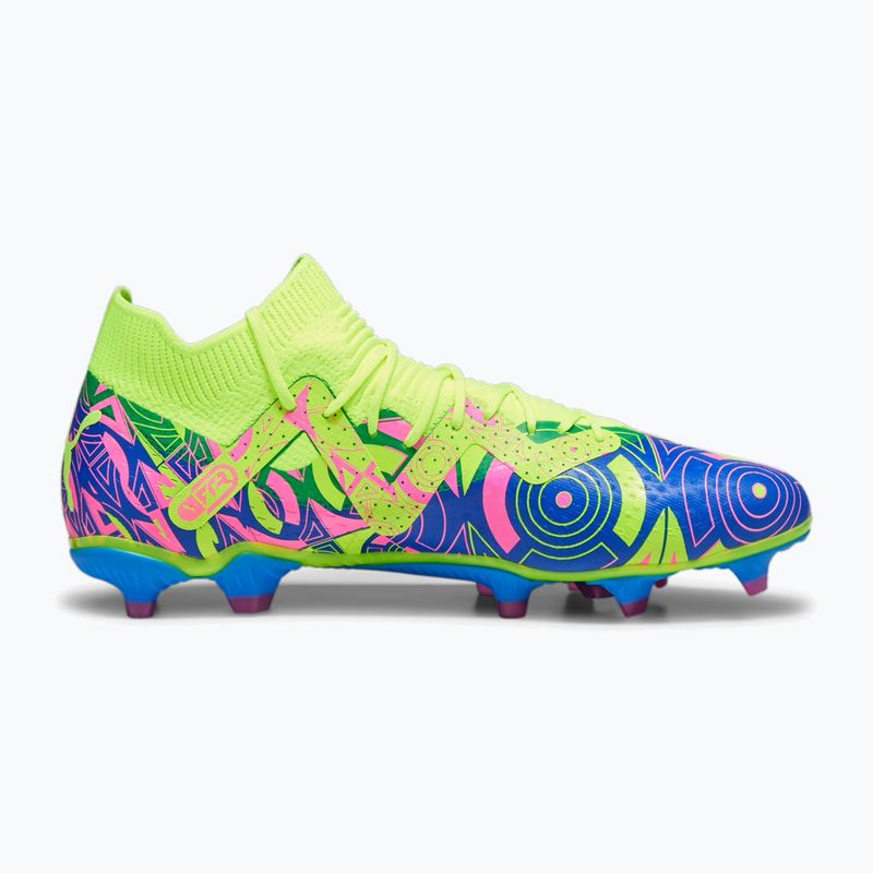 PUMA Future Match Energy FG/AG férfi futballcipő ultrakék/sárga riasztás/világító rózsaszín 12