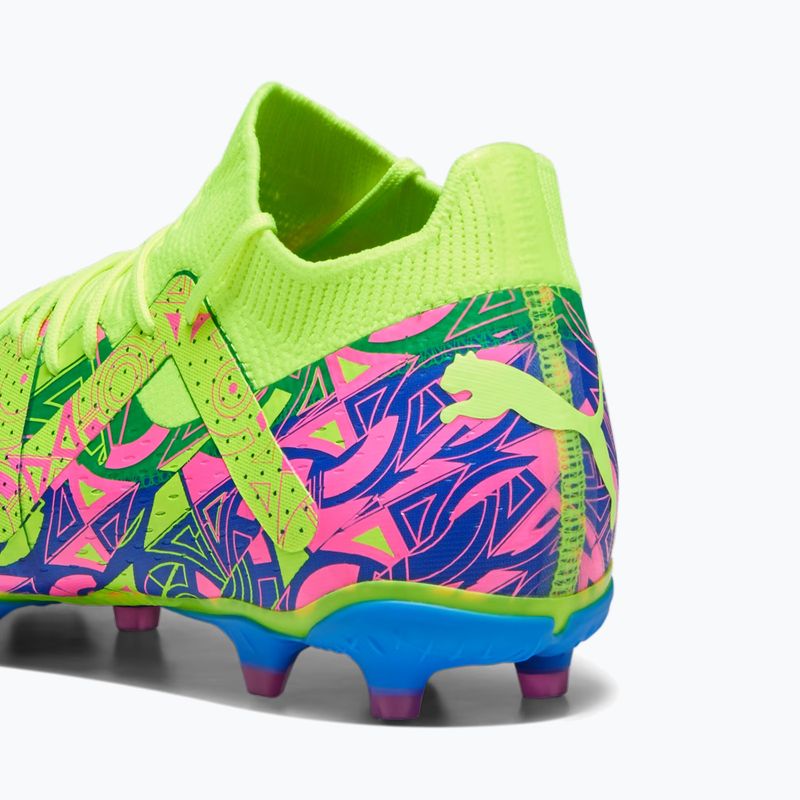 PUMA Future Match Energy FG/AG férfi futballcipő ultrakék/sárga riasztás/világító rózsaszín 14